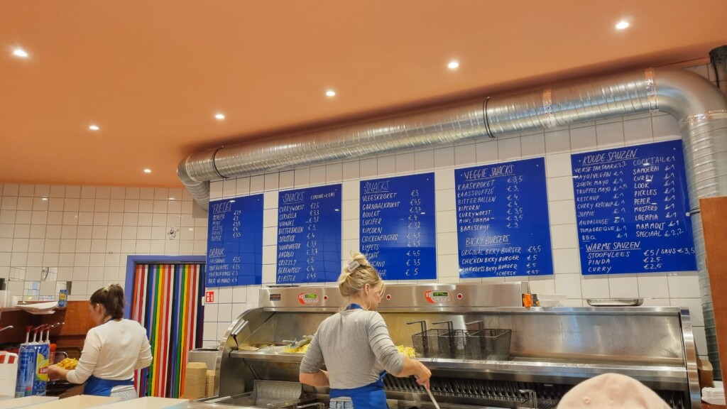 Frituur Congé in Berchem - binnenkant frituur